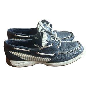 Sperry Women's Navy and White Boat Shoes Loafers